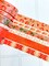 Peaches Orange Cream Peach Colored Spring Washi Tape Set June 2024 - W110